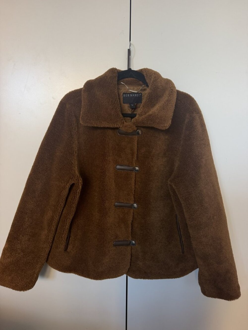 Bernardo Faux Fur Jacket Brown Size M